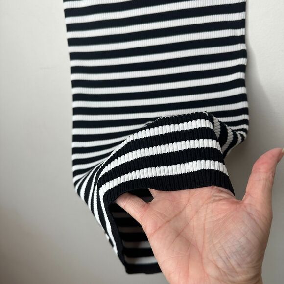 Michael Kors Black & White Striped Stretch Bodycon Tube Maxi Skirt XS - Picture 5 of 12